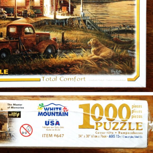 White Mountain Puzzle. Terry Redlin 1000 Piece "Total Comfort" - NEW - Picture 2 of 3